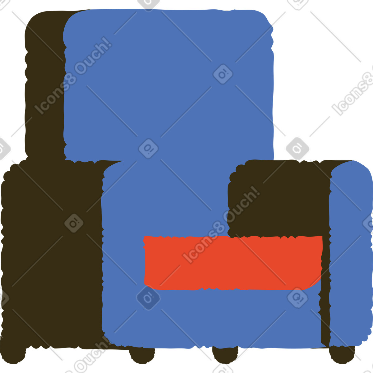 Sedia illustrazione in stile Bermuda scarica in PNG, SVG