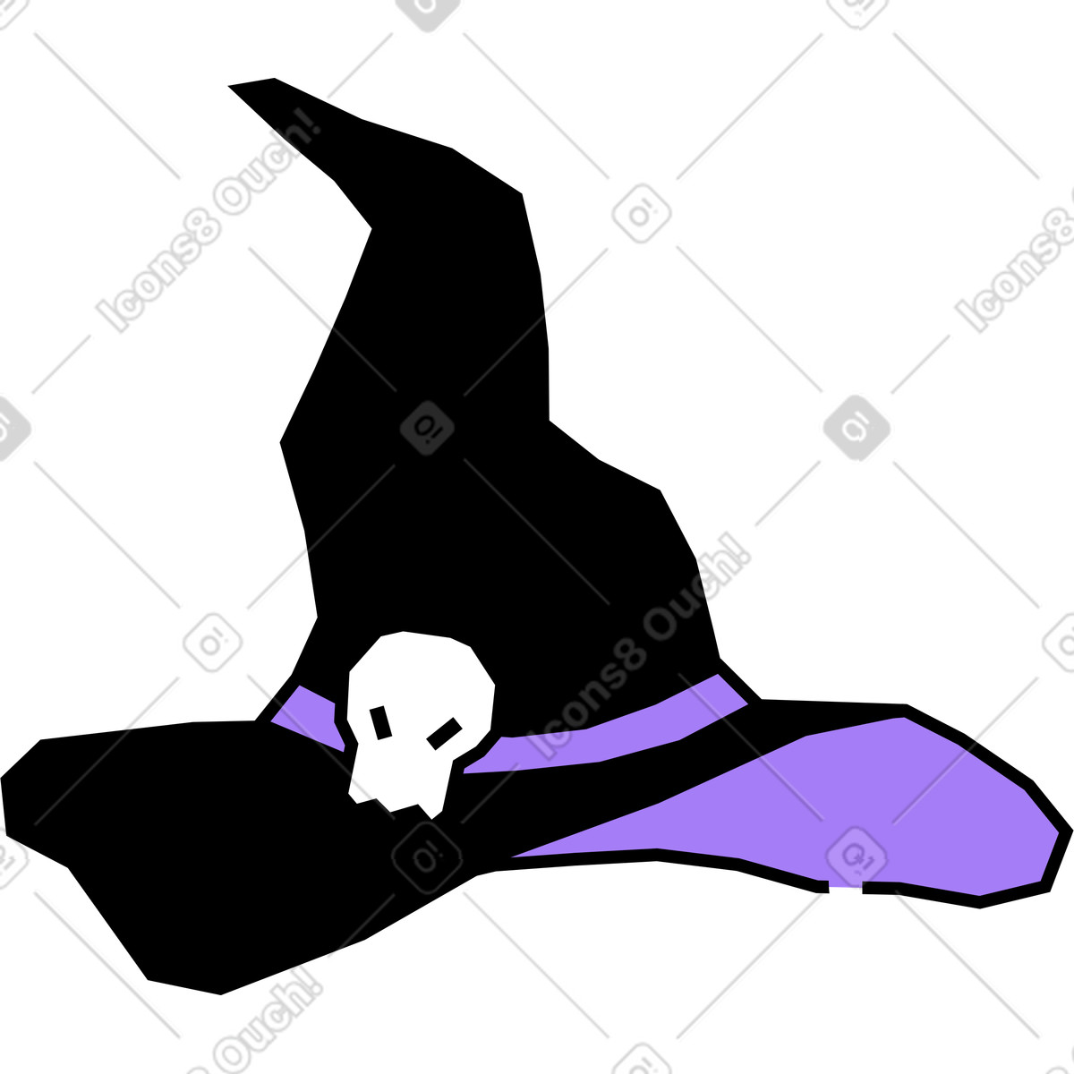 Ilustração de Chapéu bruxa em no estilo Amethyst para baixar em PNG, SVG