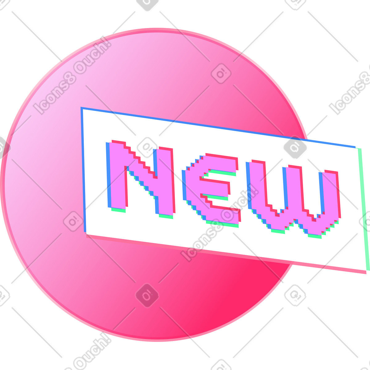 Иллюстрация Надпись новый в стиле Neon — скачать в форматах PNG, SVG