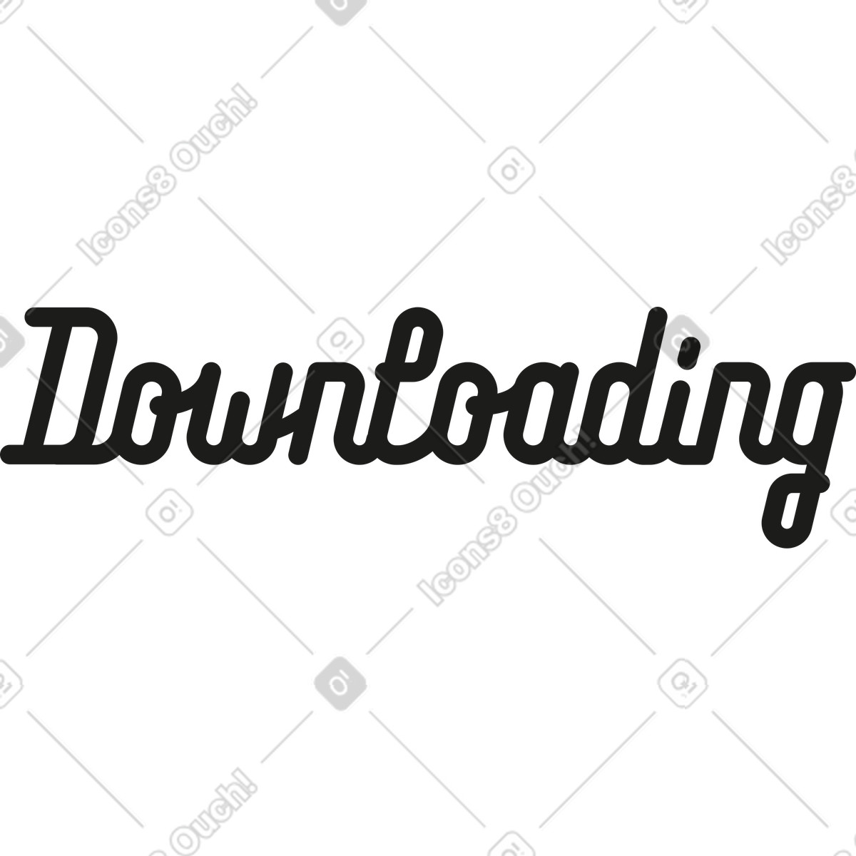 Ilustración Descargando en estilo Rubber a descargar en PNG y SVG