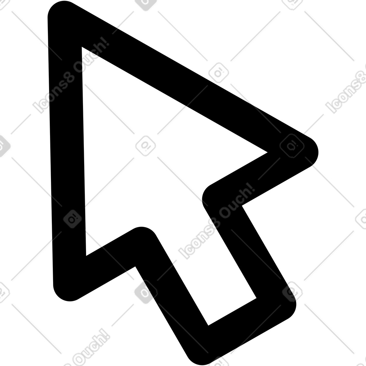 Ilustración Cursor del ratón en estilo Transistor a descargar en PNG y SVG