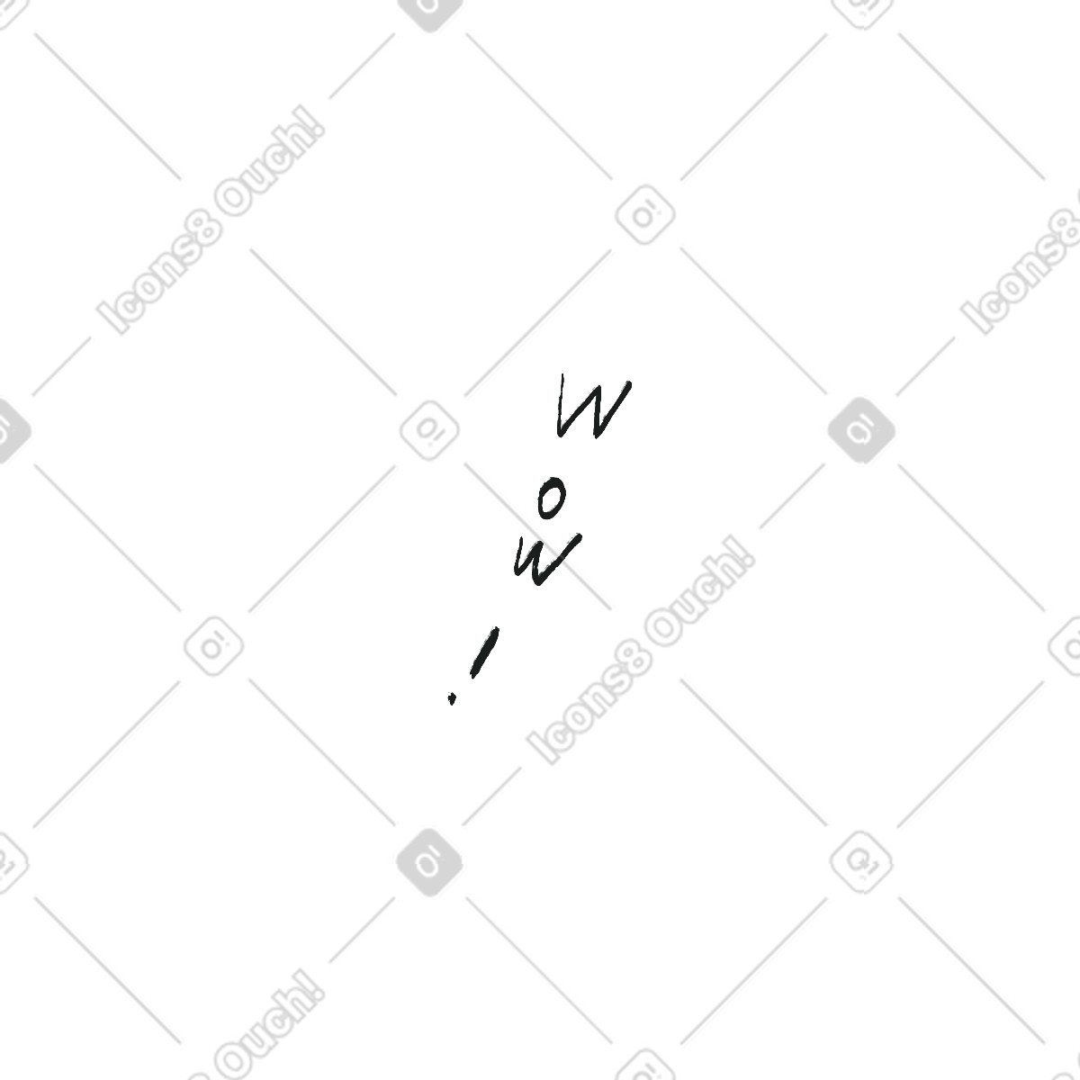 Fabulous スタイルの ワオ のイラストをPNG、SVG形式でダウンロード
