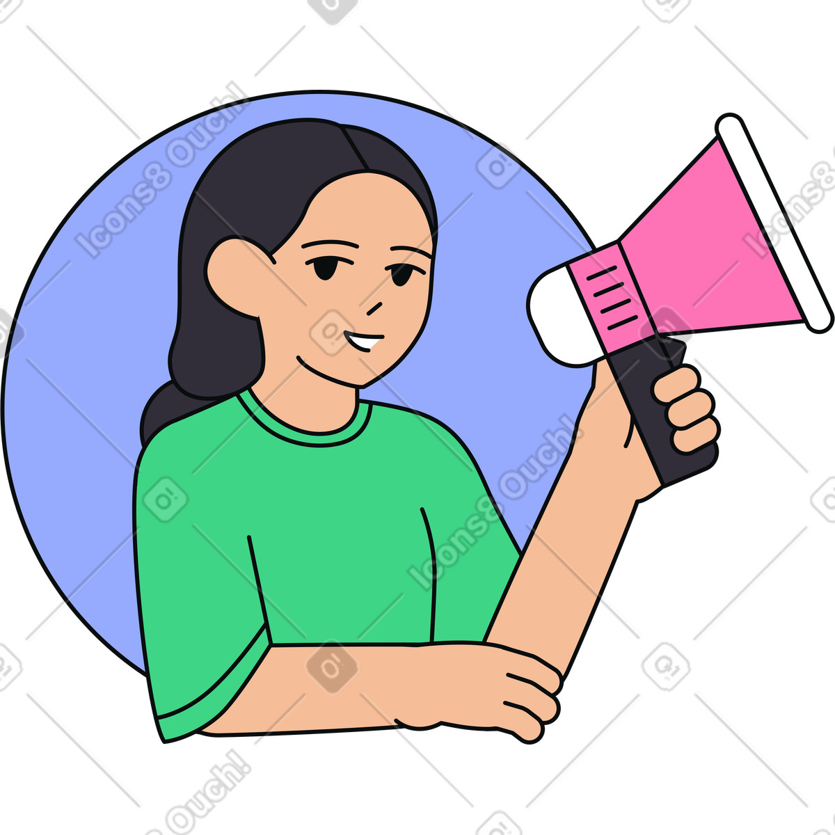 Marketing e comunicazione con l'utente illustrazione in stile Teko scarica in PNG, SVG