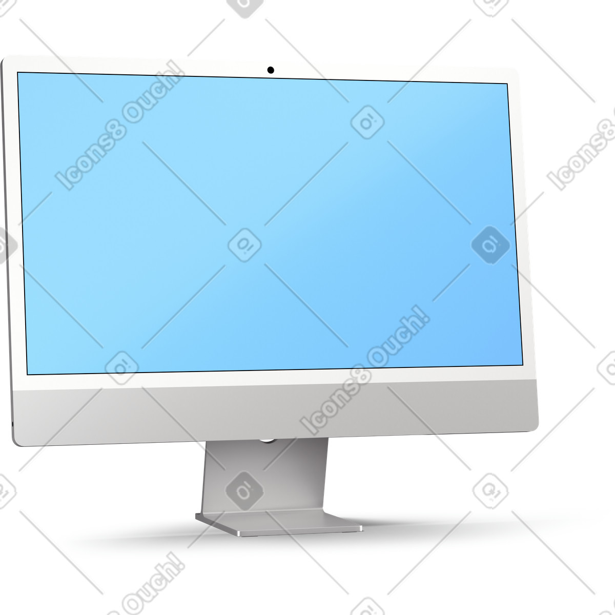 Иллюстрация Computer screen on в стиле 3D Business — скачать в форматах PNG, SVG