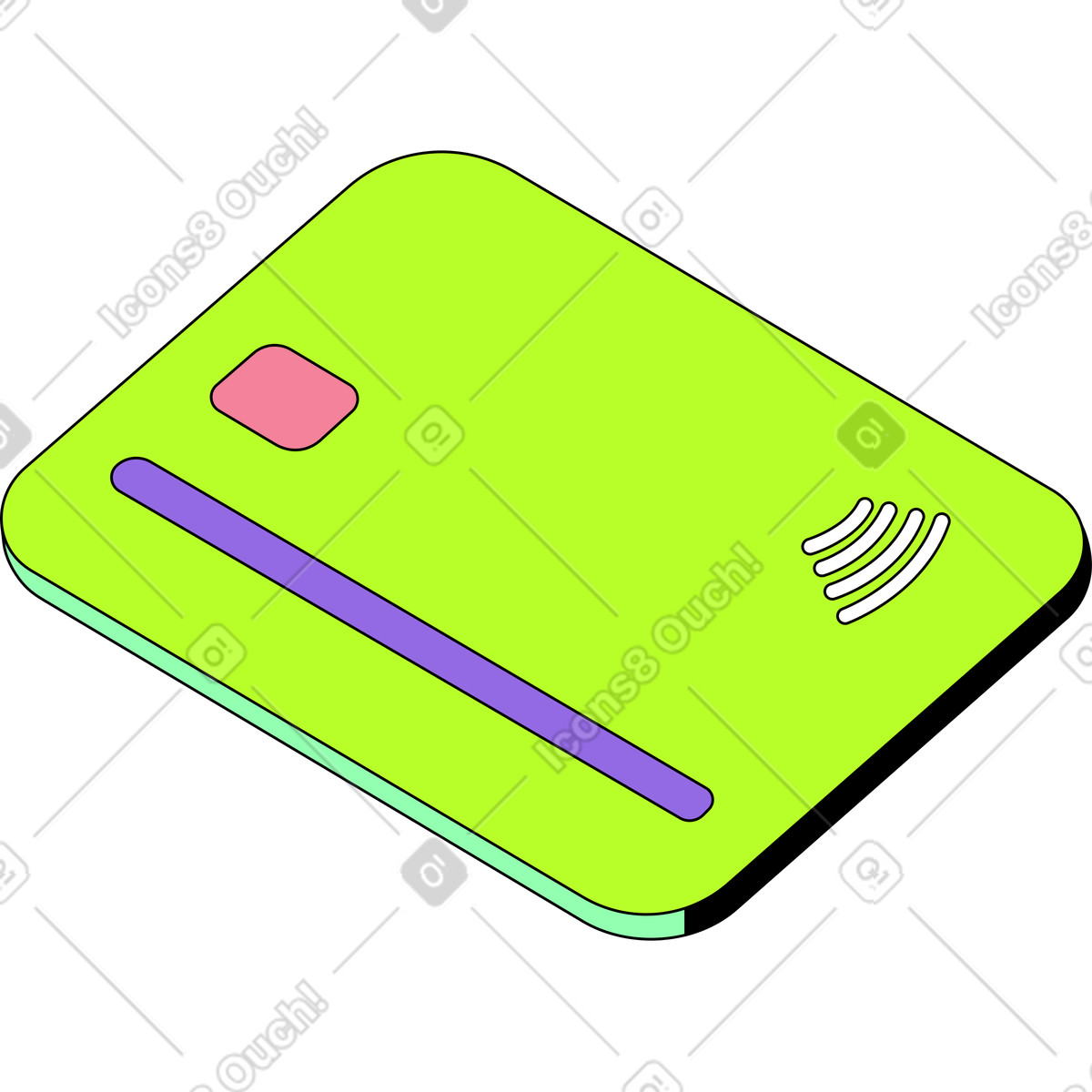 Bank card illustration in Project style download in PNG, SVG