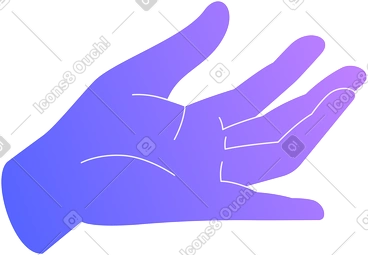 Lila farbverlaufshand PNG, SVG