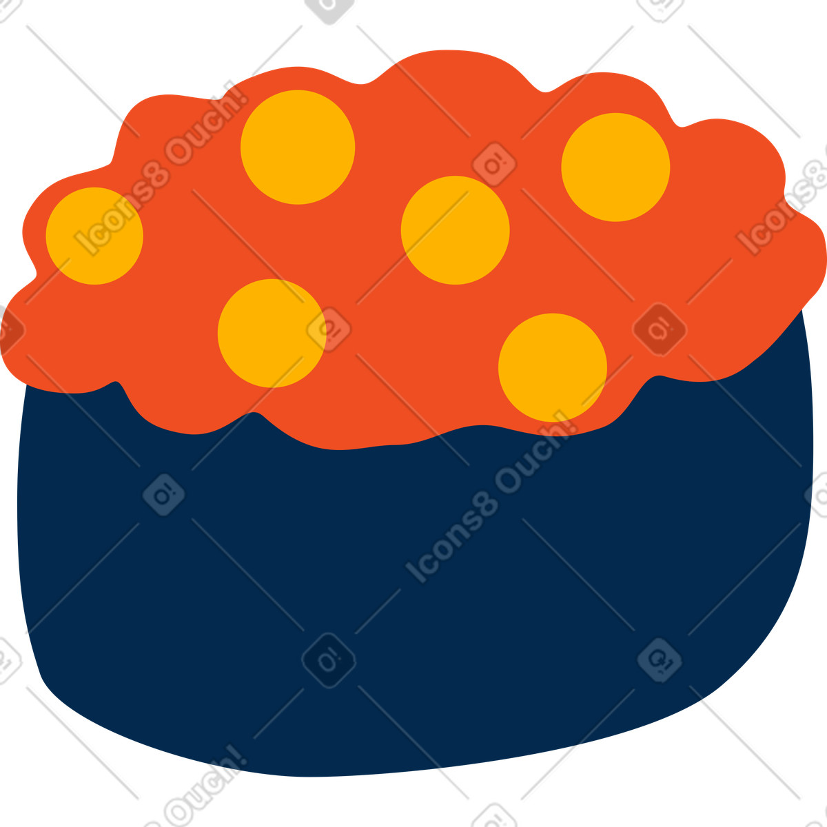 Illustration Sushi dans le style Flame à télécharger aux formats PNG, SVG