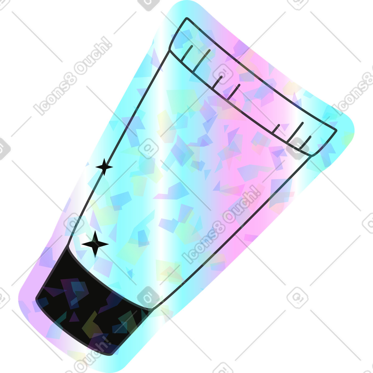 Ilustración Crema en estilo Holostickers a descargar en PNG y SVG