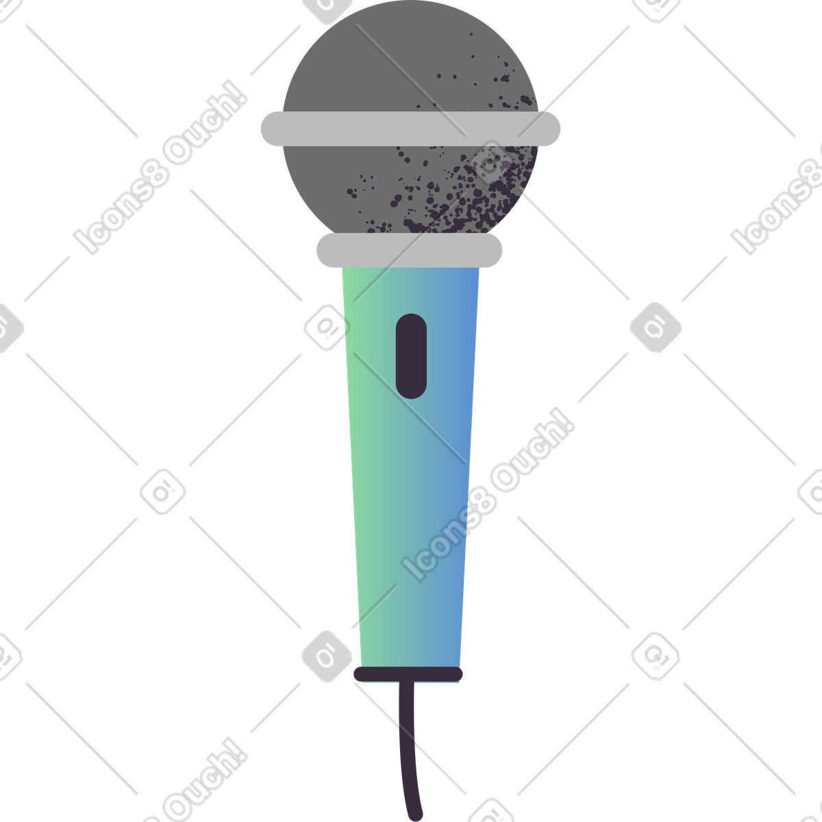 Illustration Microphone dans le style Pale à télécharger aux formats PNG, SVG