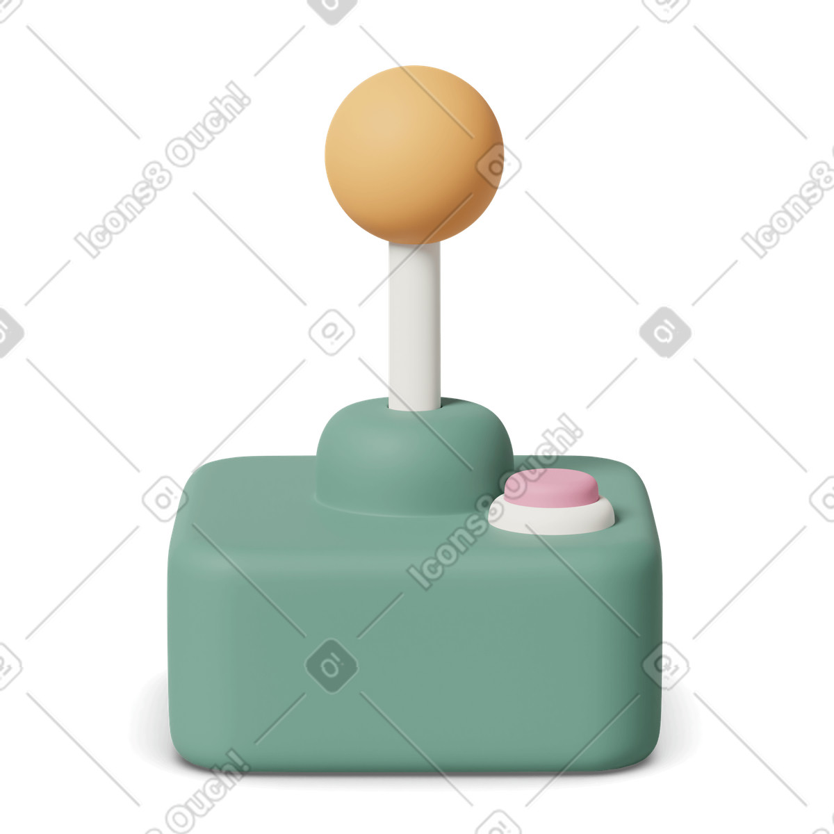 Arcade joystick illustrazione in stile 3D Casual life scarica in PNG, SVG