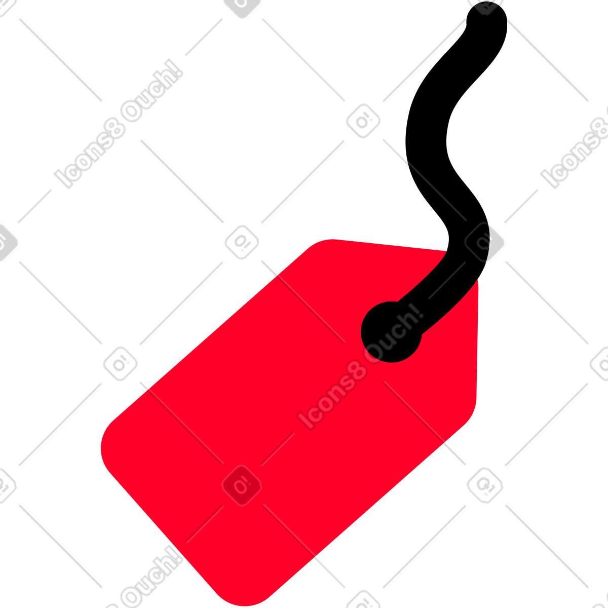 Red-label-verkauf-Illustration im Transistor-Stil als Download in PNG, SVG