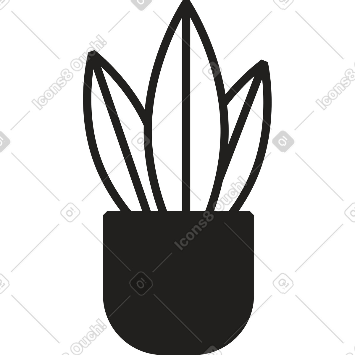 Blume-Illustration im Dazzle Line-Stil als Download in PNG, SVG