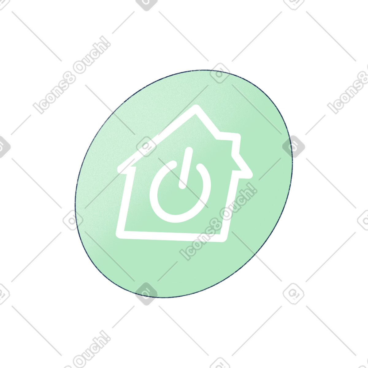 Smart home icon illustration in Haze style download in PNG, SVG