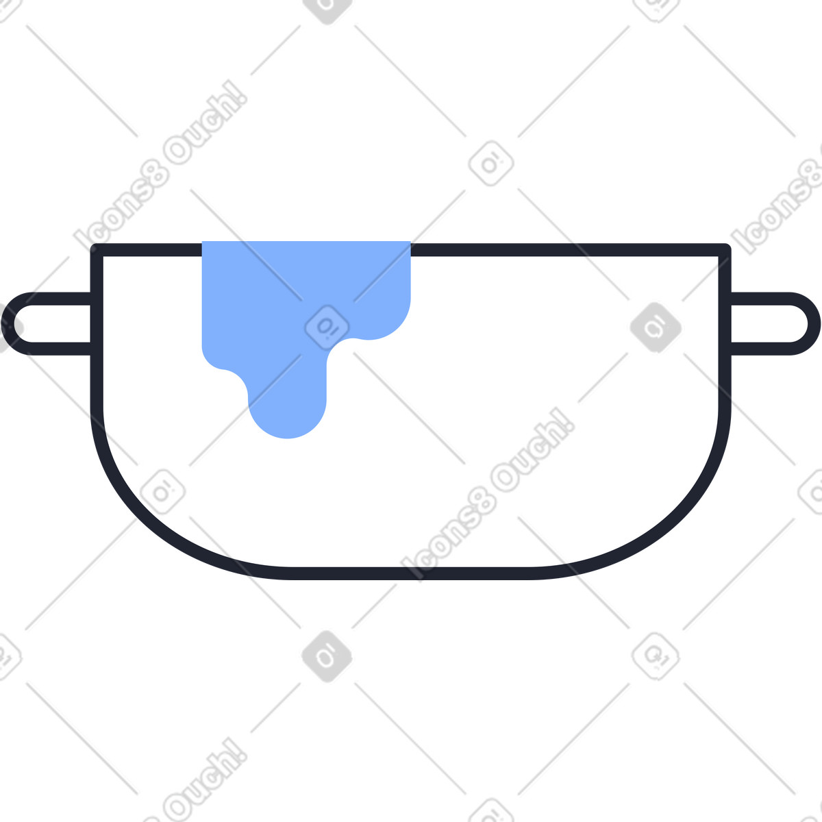 Vaso bianco illustrazione in stile Pablita scarica in PNG, SVG