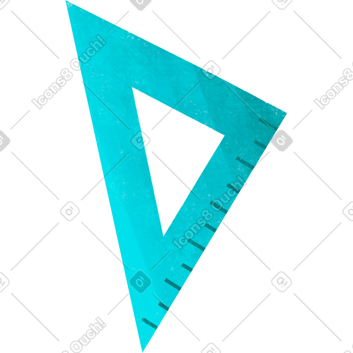 Stationery blue triangle illustrazione in stile Bonbon scarica in PNG, SVG