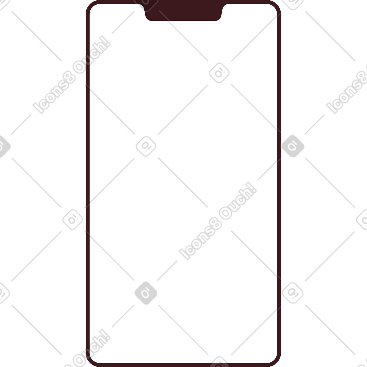 Bildschirmtelefon-Illustration im Folks-Stil als Download in PNG, SVG