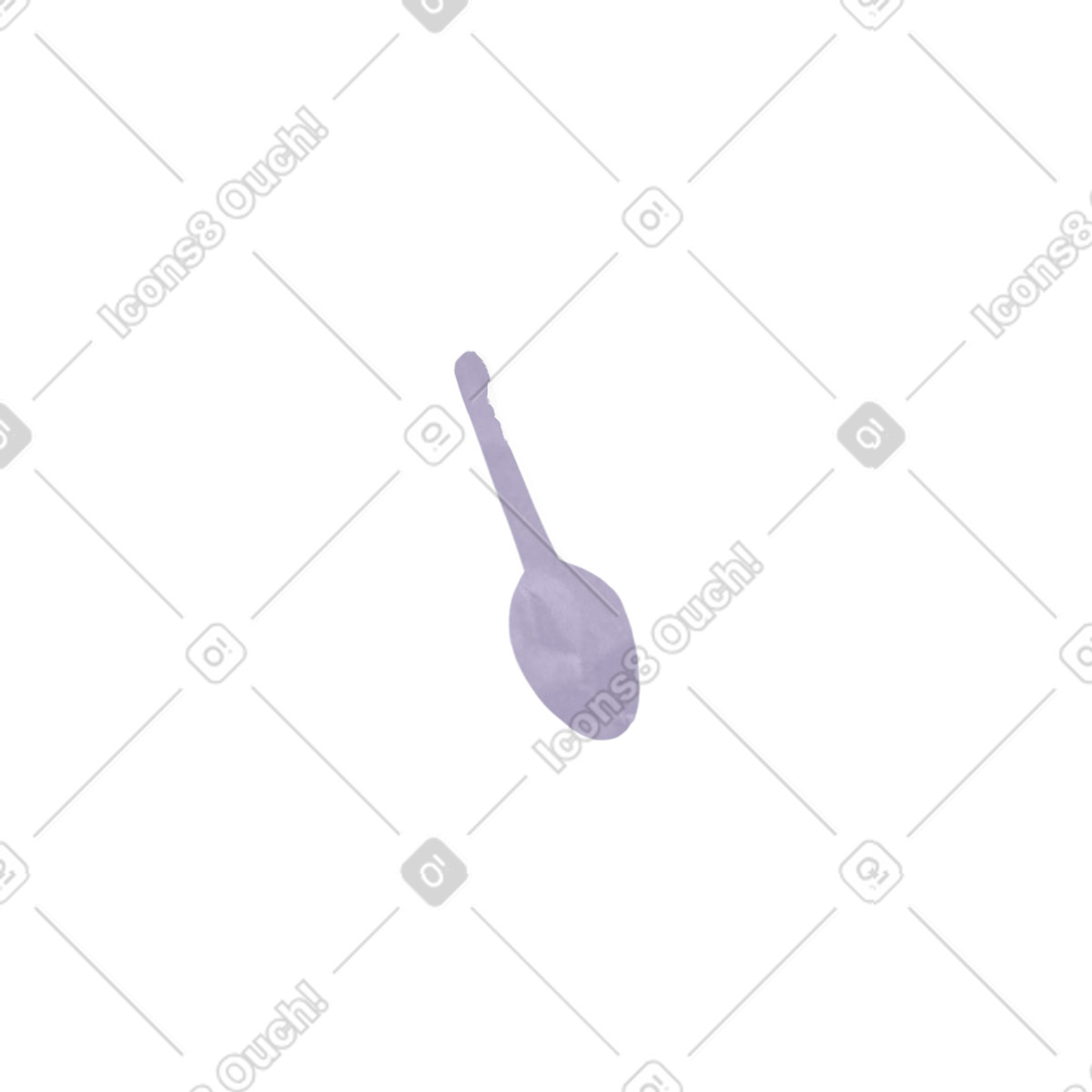 Papery 스타일의 숟가락 일러스트레이션 PNG, SVG 다운로드