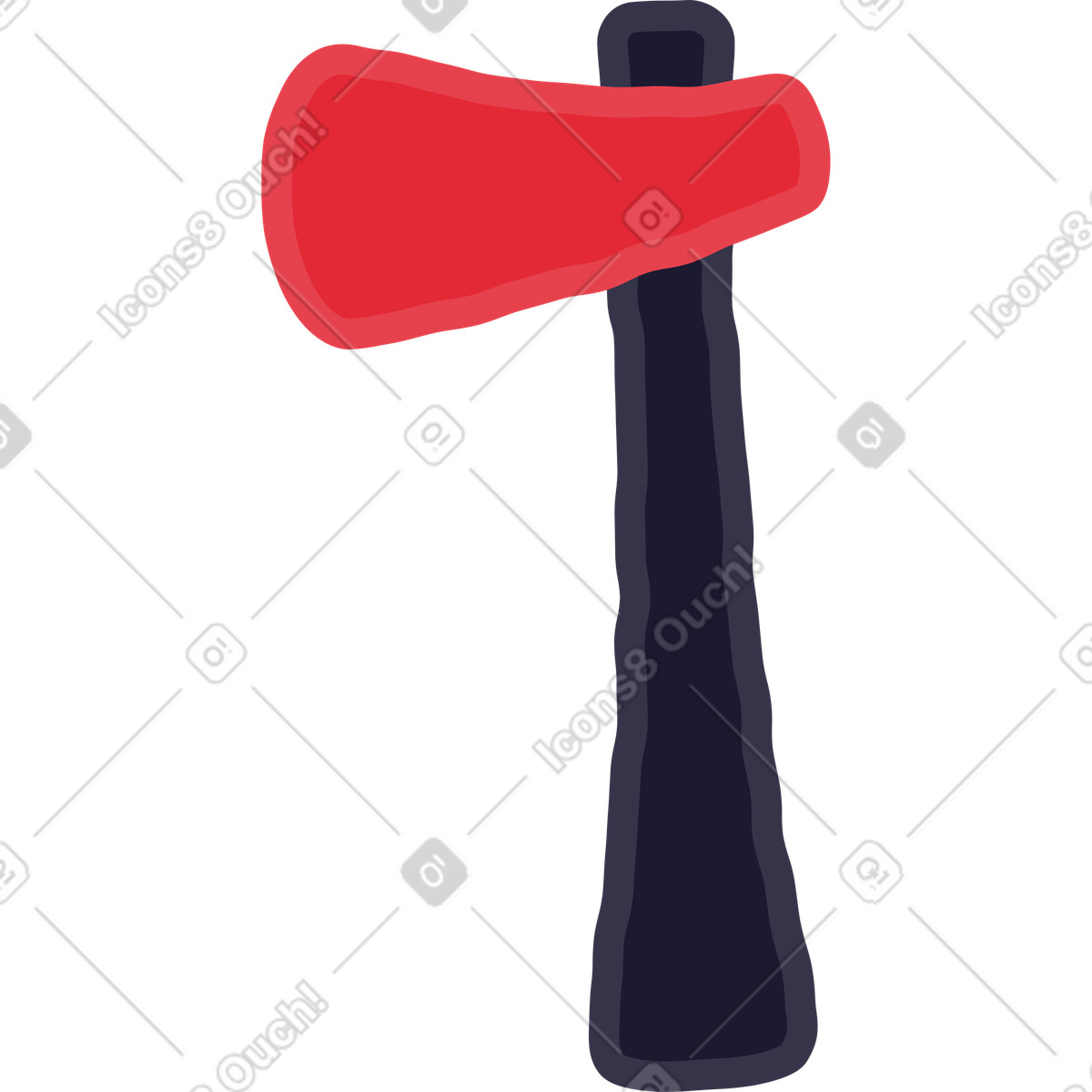 Axe illustration in Stripy style download in PNG, SVG