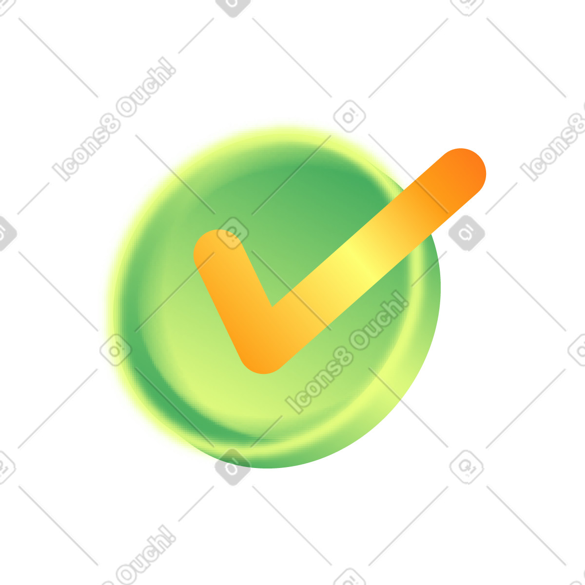 Checkmark illustration in Burst style download in PNG, SVG