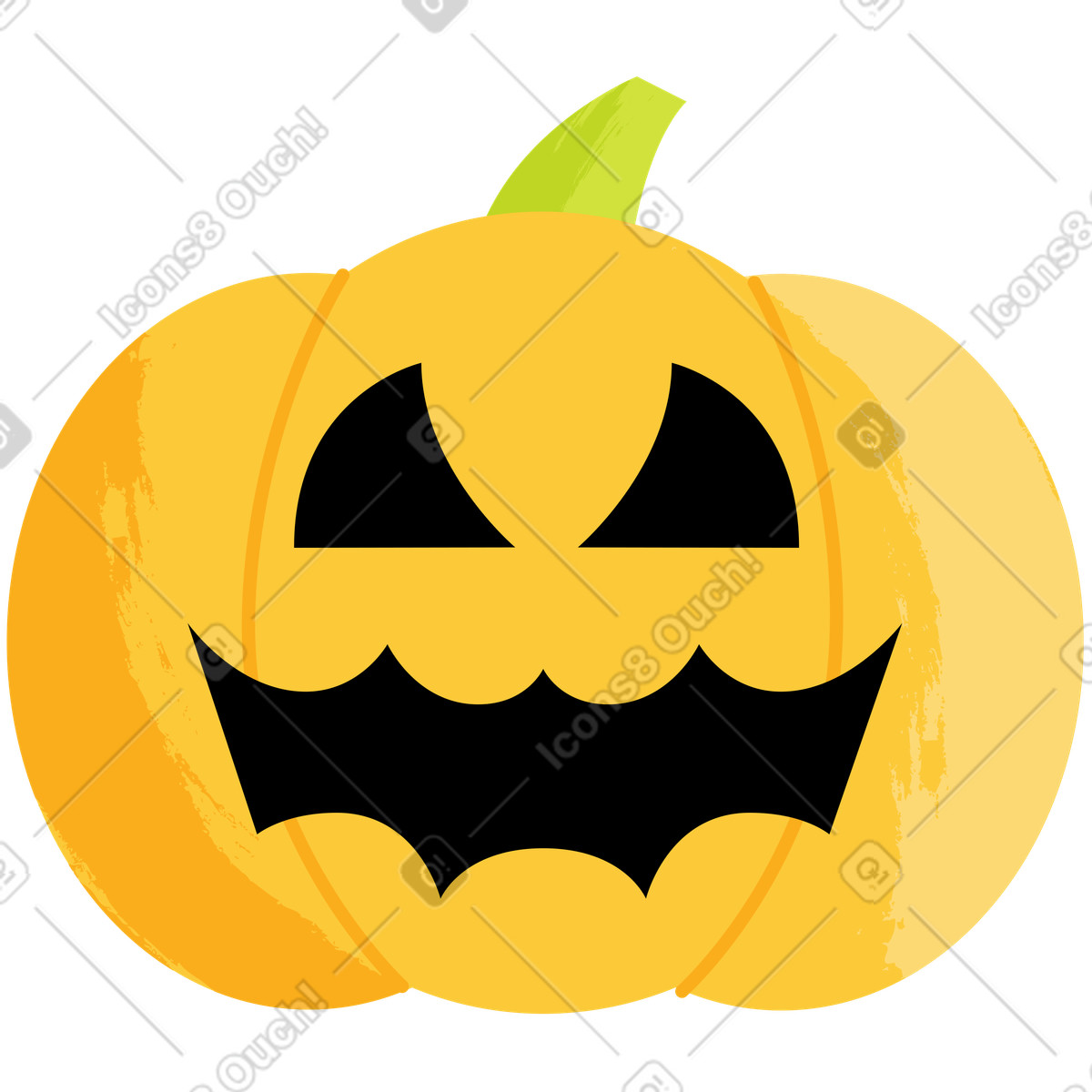 Ilustración Calabaza de halloween en estilo Juicy a descargar en PNG y SVG