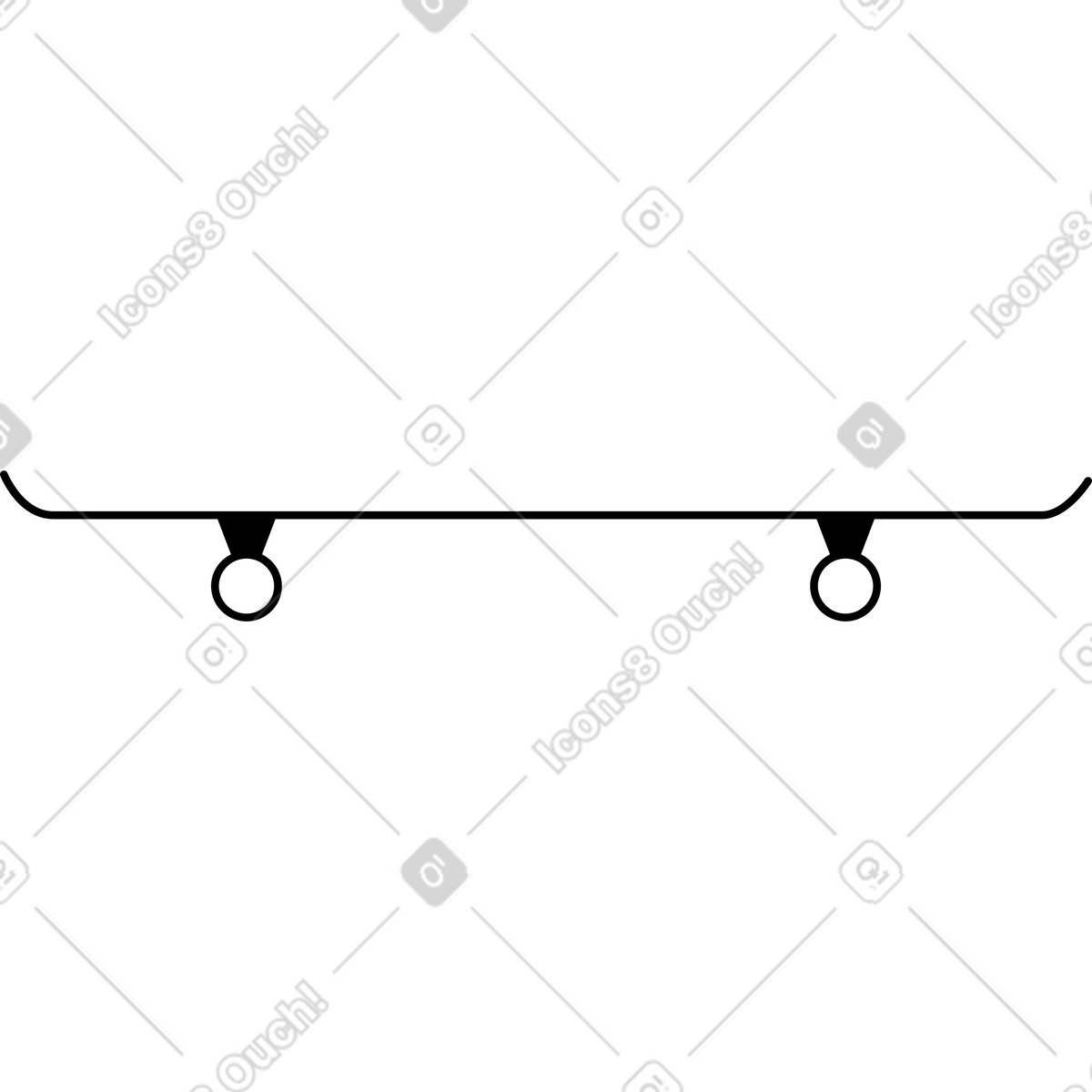 Ilustração de Skate em no estilo Weekday para baixar em PNG, SVG