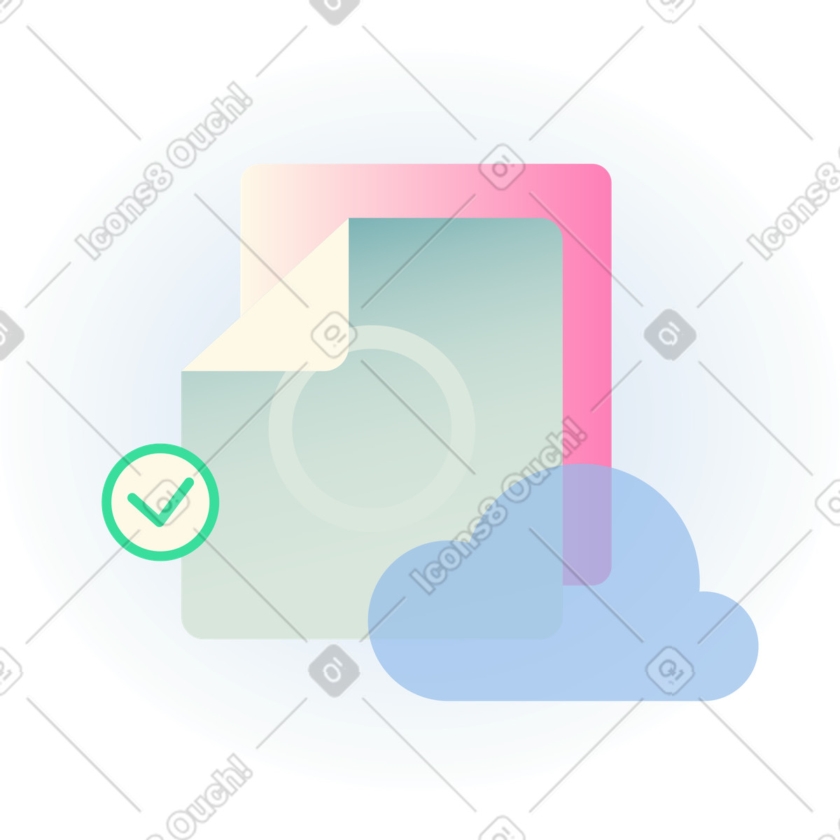 Secure online file backup, Digital file storage and transfer illustration in PNG, SVG