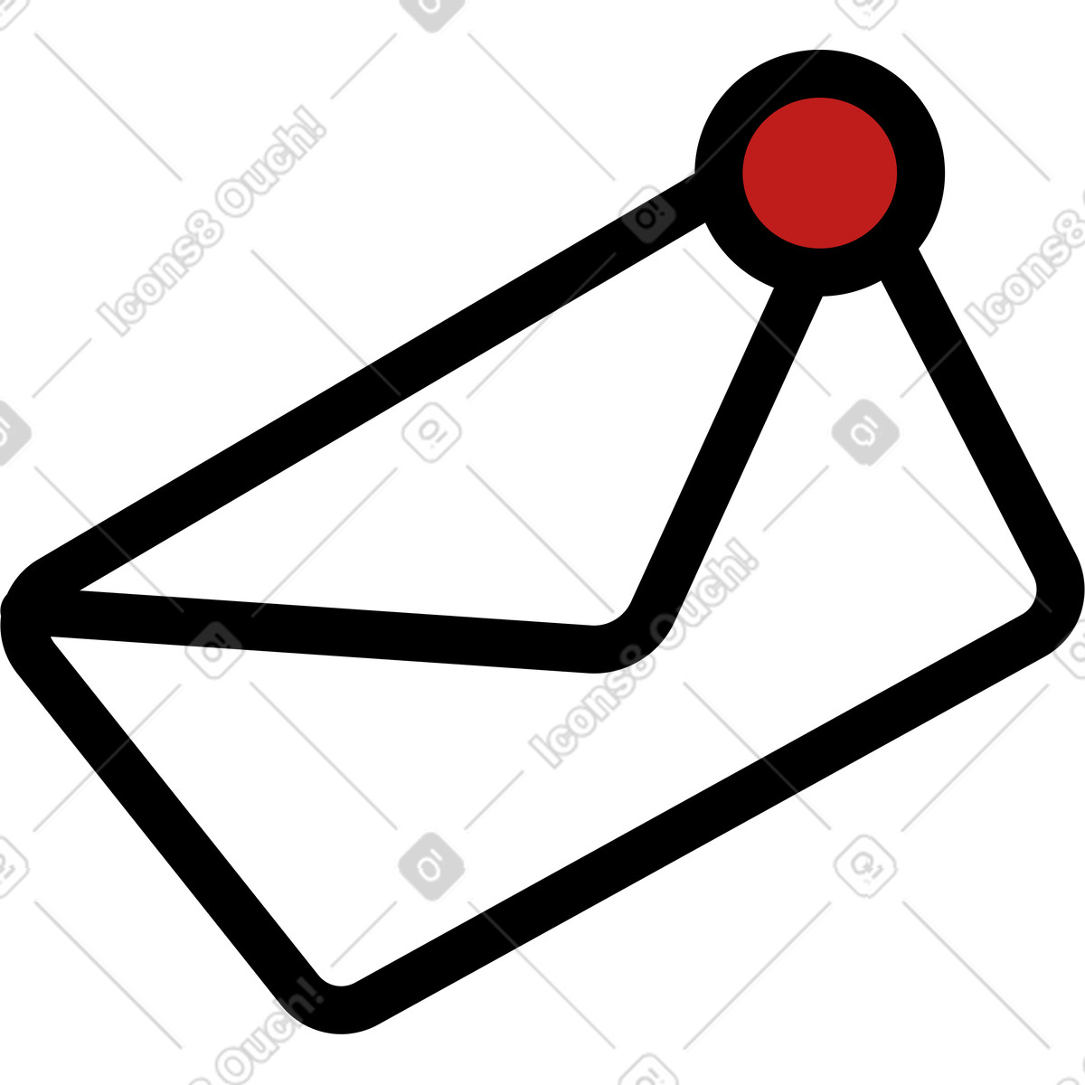 Incoming email illustration in PNG, SVG