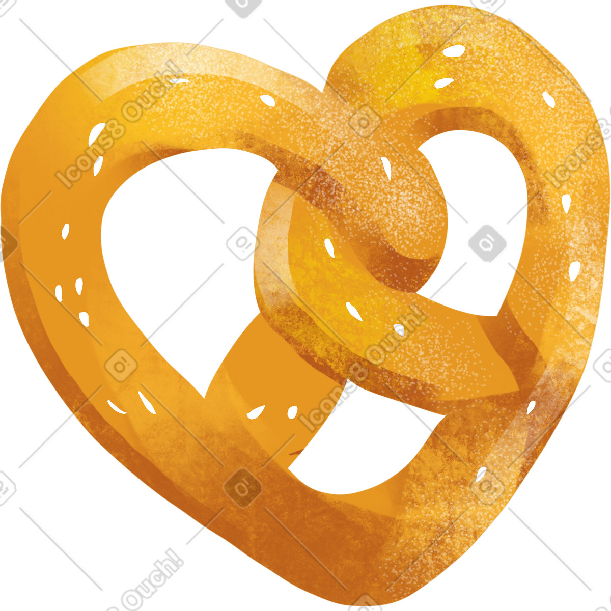 Ilustração de Pretzel em no estilo Fabulous para baixar em PNG, SVG