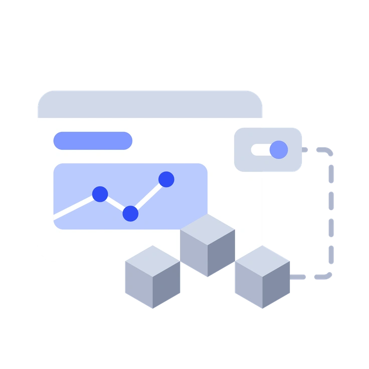 Various sliders and buttons - System style illustration