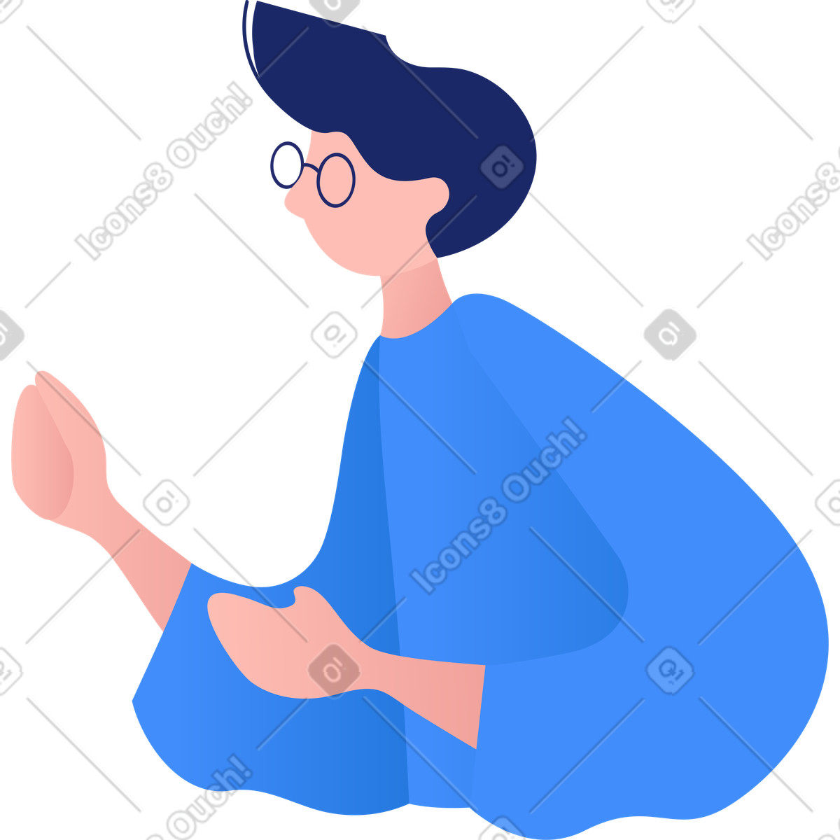 下载 Clip 风格的 男人拿着东西 插画，支持 PNG、SVG 格式
