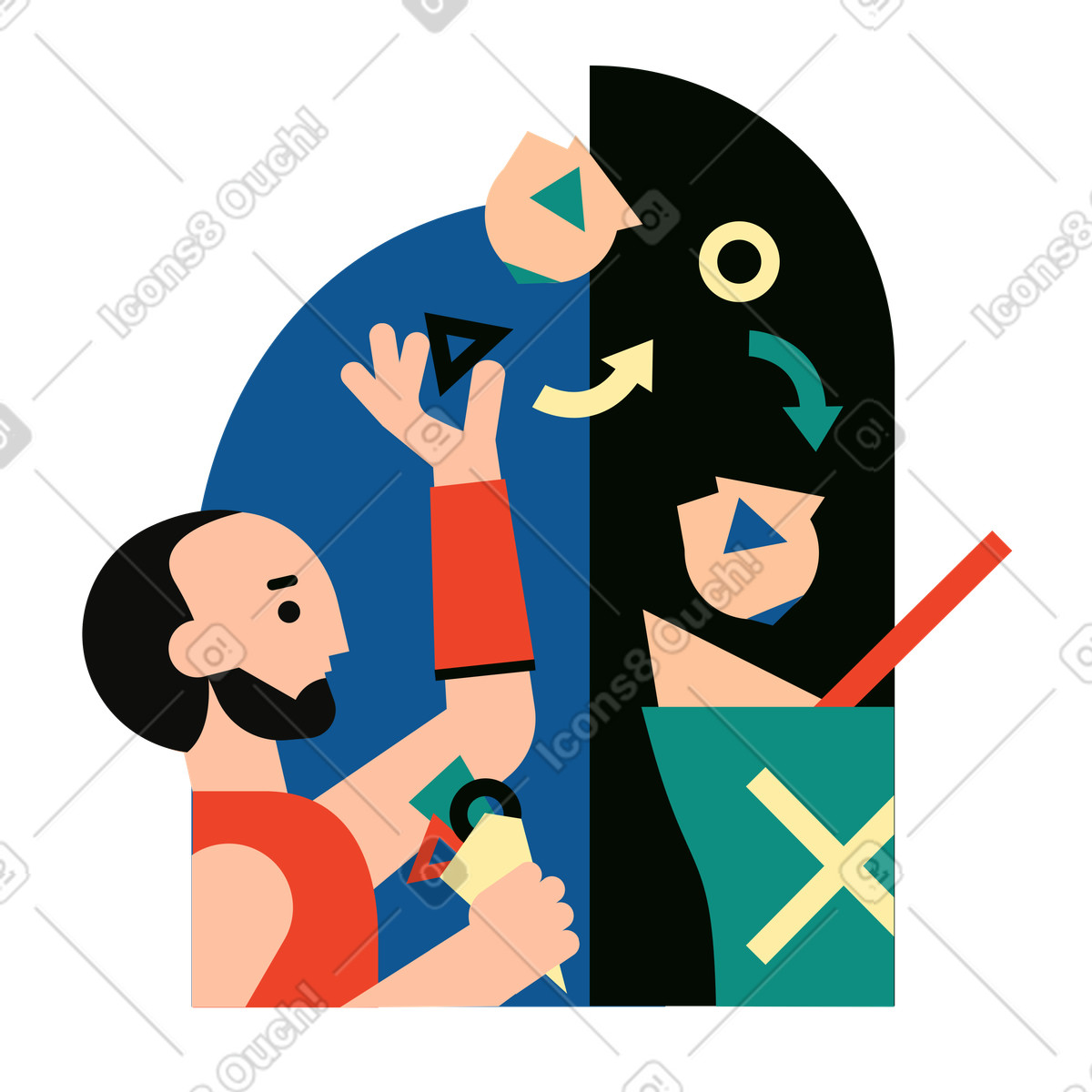 Deleting a file illustrazione in stile Polar scarica in PNG, SVG