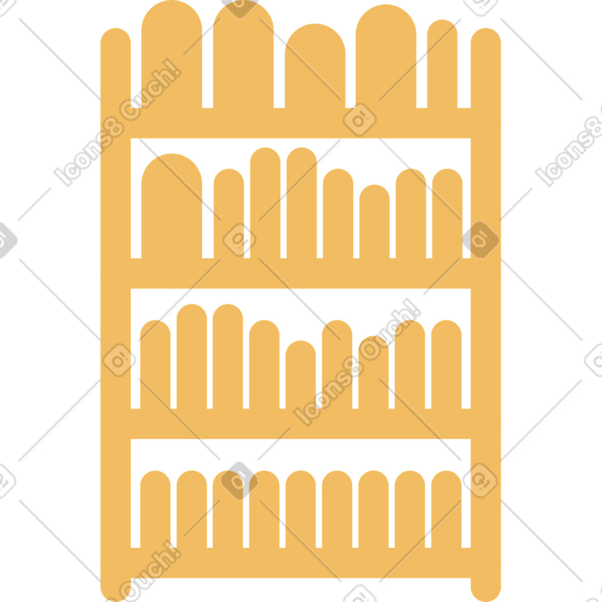 Ilustração de Estante livros em no estilo Arabica para baixar em PNG, SVG