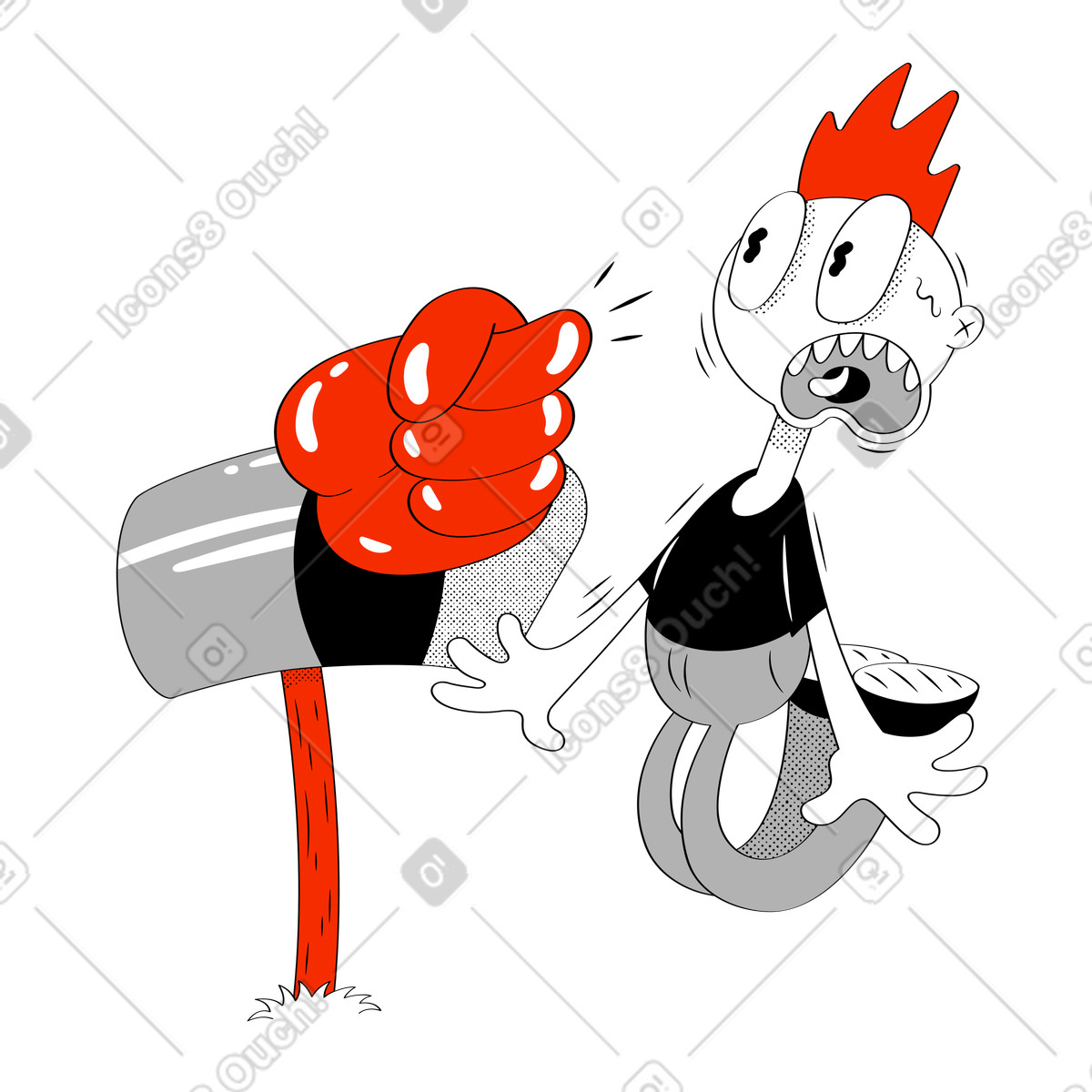 Looney スタイルの No messages のイラストをPNG、SVG形式でダウンロード