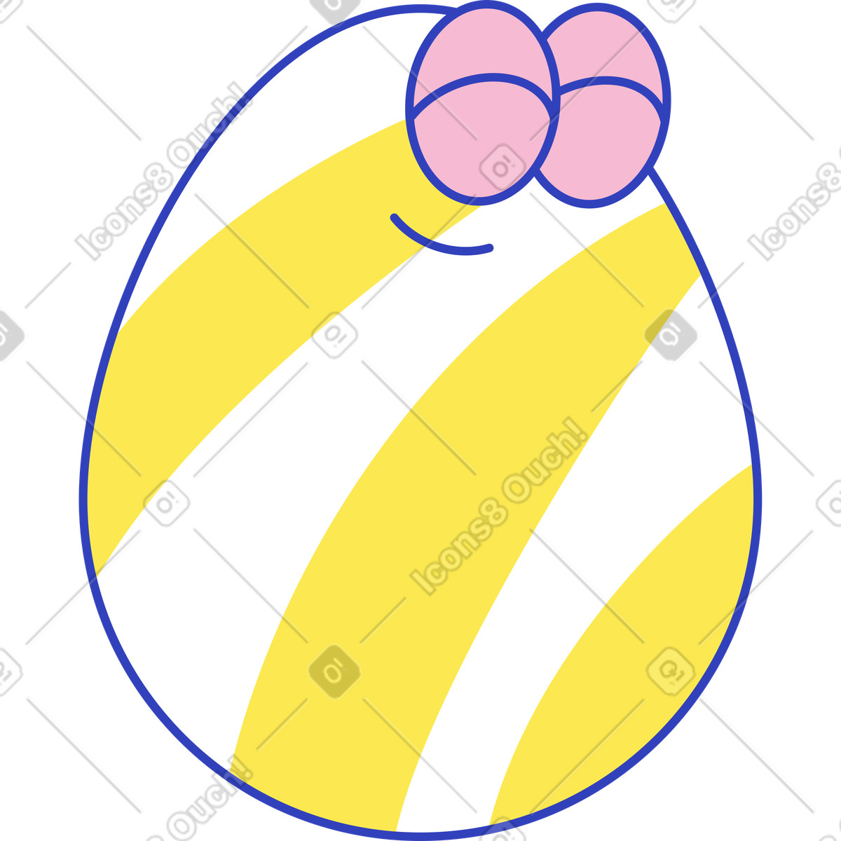Egg character illustration in Eyeful style download in PNG, SVG