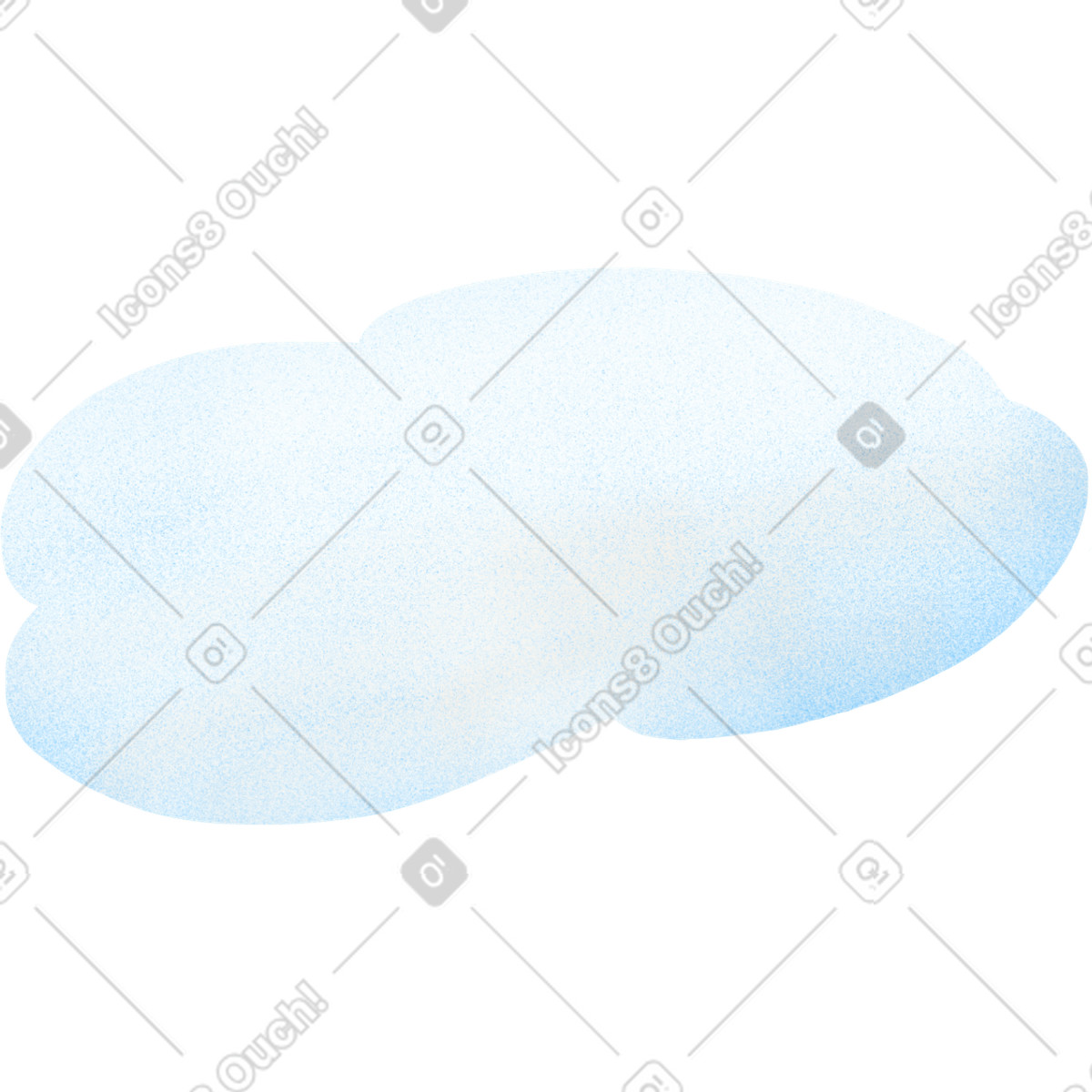 Small blue cloud illustration in Gleam style download in PNG, SVG