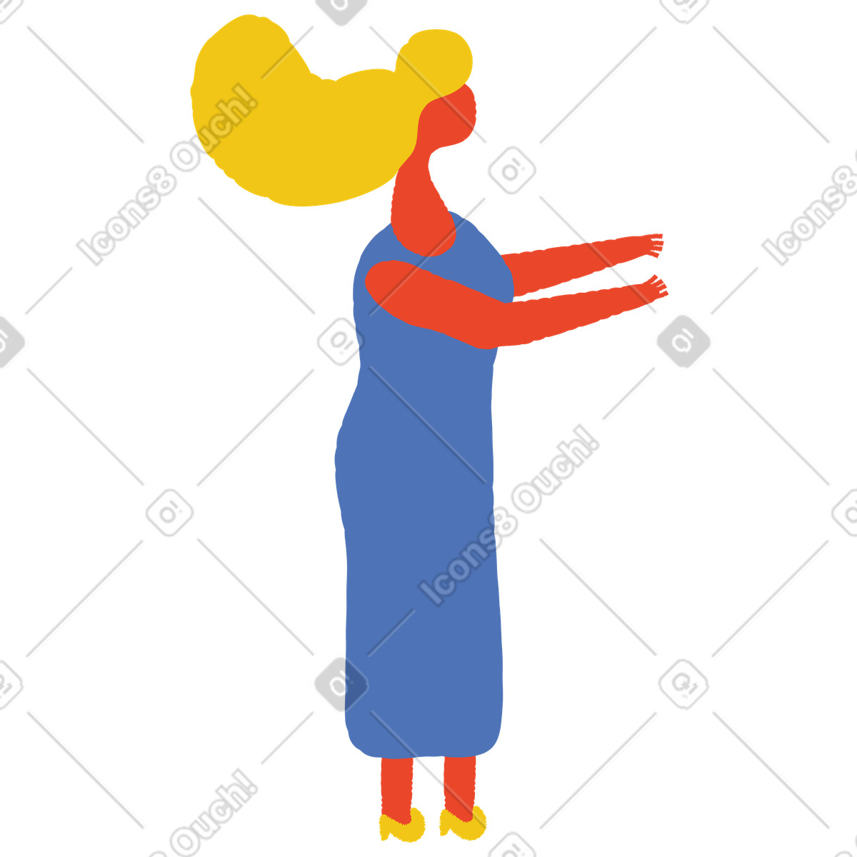 Ilustración Mujer en estilo Bermuda a descargar en PNG y SVG