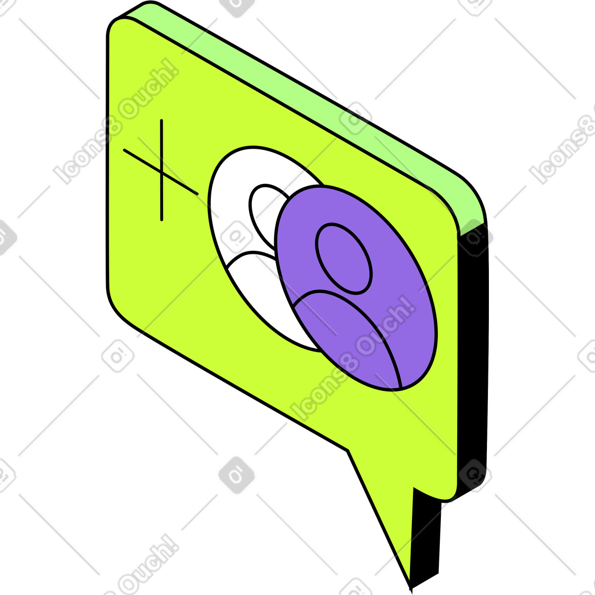 Blase „benutzer hinzufügen“-Illustration im Project-Stil als Download in PNG, SVG