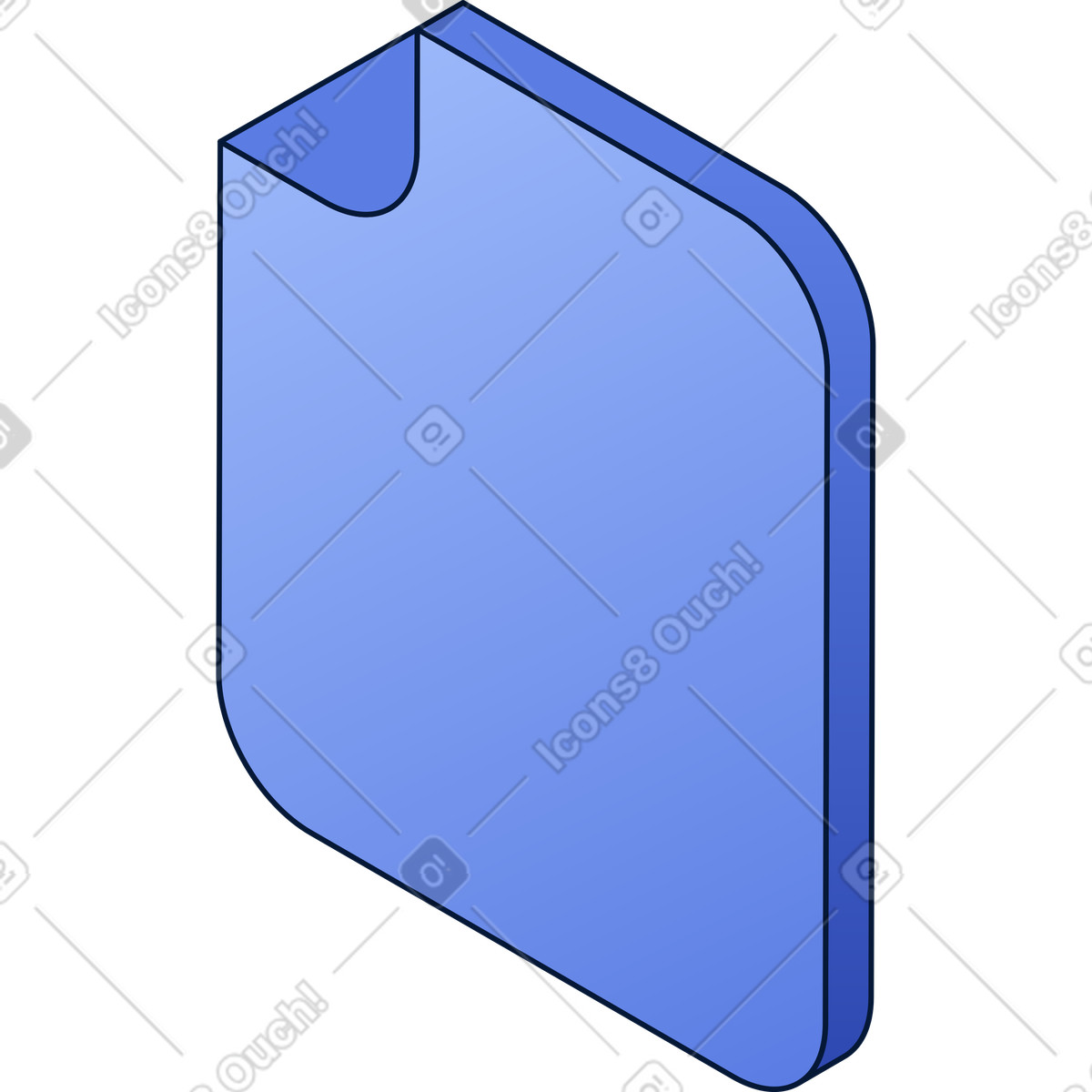 Neat スタイルの 書類1枚 のイラストをPNG、SVG形式でダウンロード