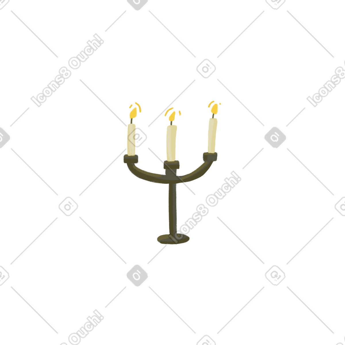 Ilustración Porta vela en estilo Atomic a descargar en PNG y SVG