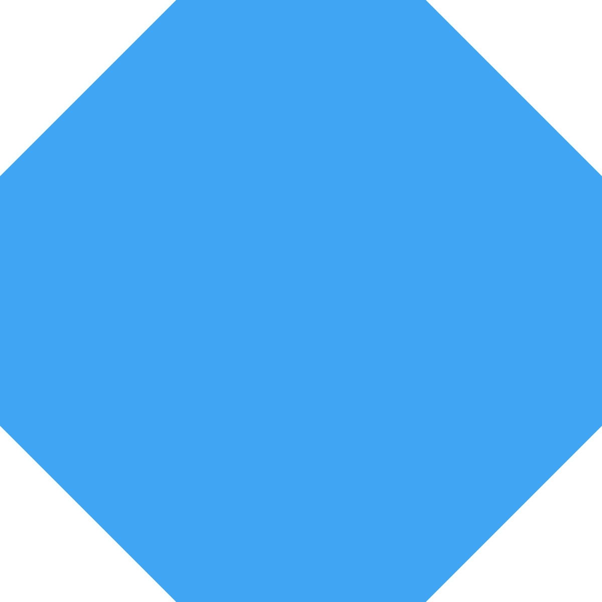 Illustration Octagon blue dans le style Fogg à télécharger aux formats PNG, SVG