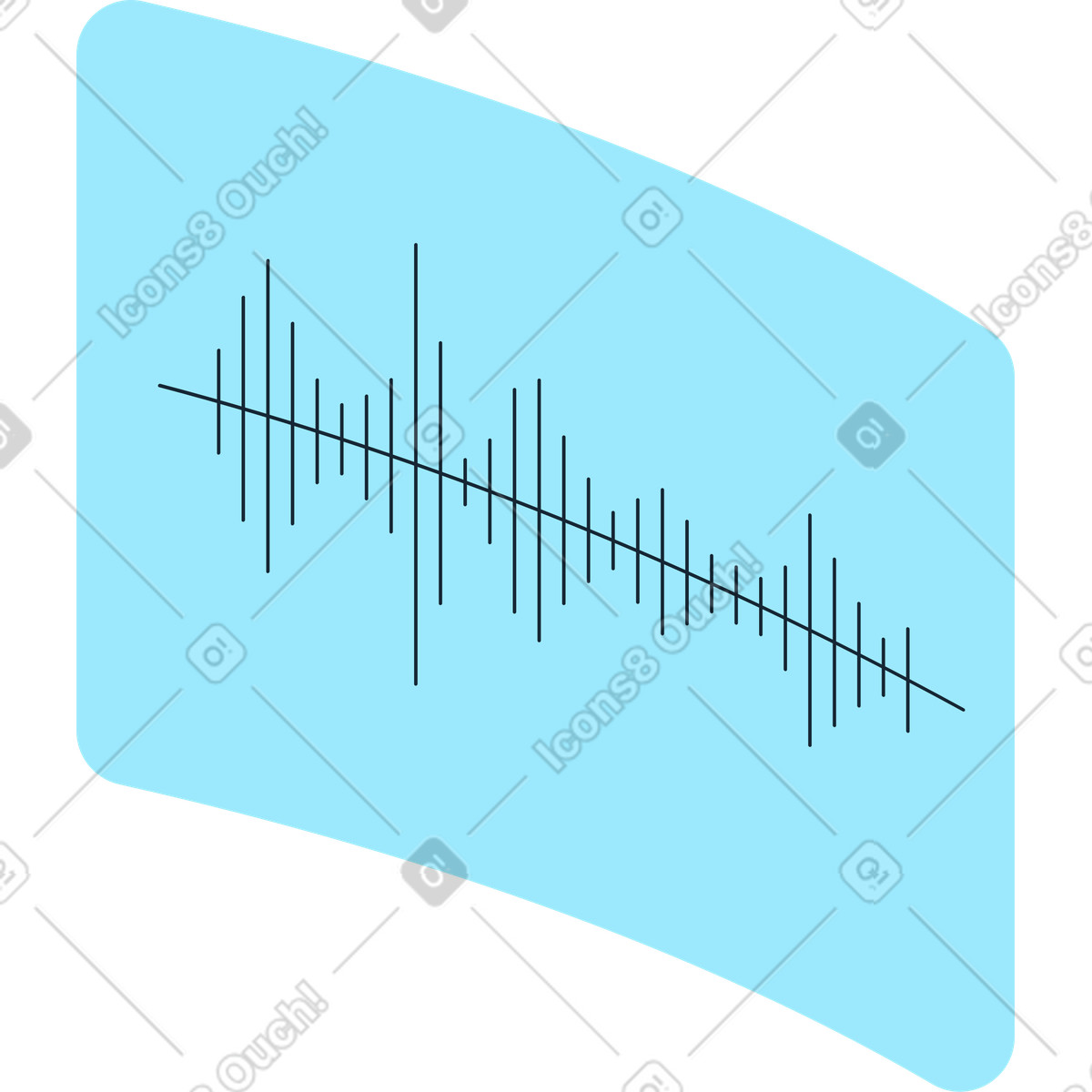 Ilustración Ventana curva con audio en estilo Indigo a descargar en PNG y SVG