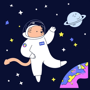 A wombat astronaut wearing a white space suit with a clear helmet is floating among the stars in outer space. The wombat's space suit has small patches that identify its space agency. Surrounding the wombat are various bright stars twinkling in the dark background of space. There is a distant planet with rings visible in the background, adding to the cosmic scenery. The wombat appears to be reaching out toward a colorful nebula, which adds a splash of color to the otherwise dark space environment.