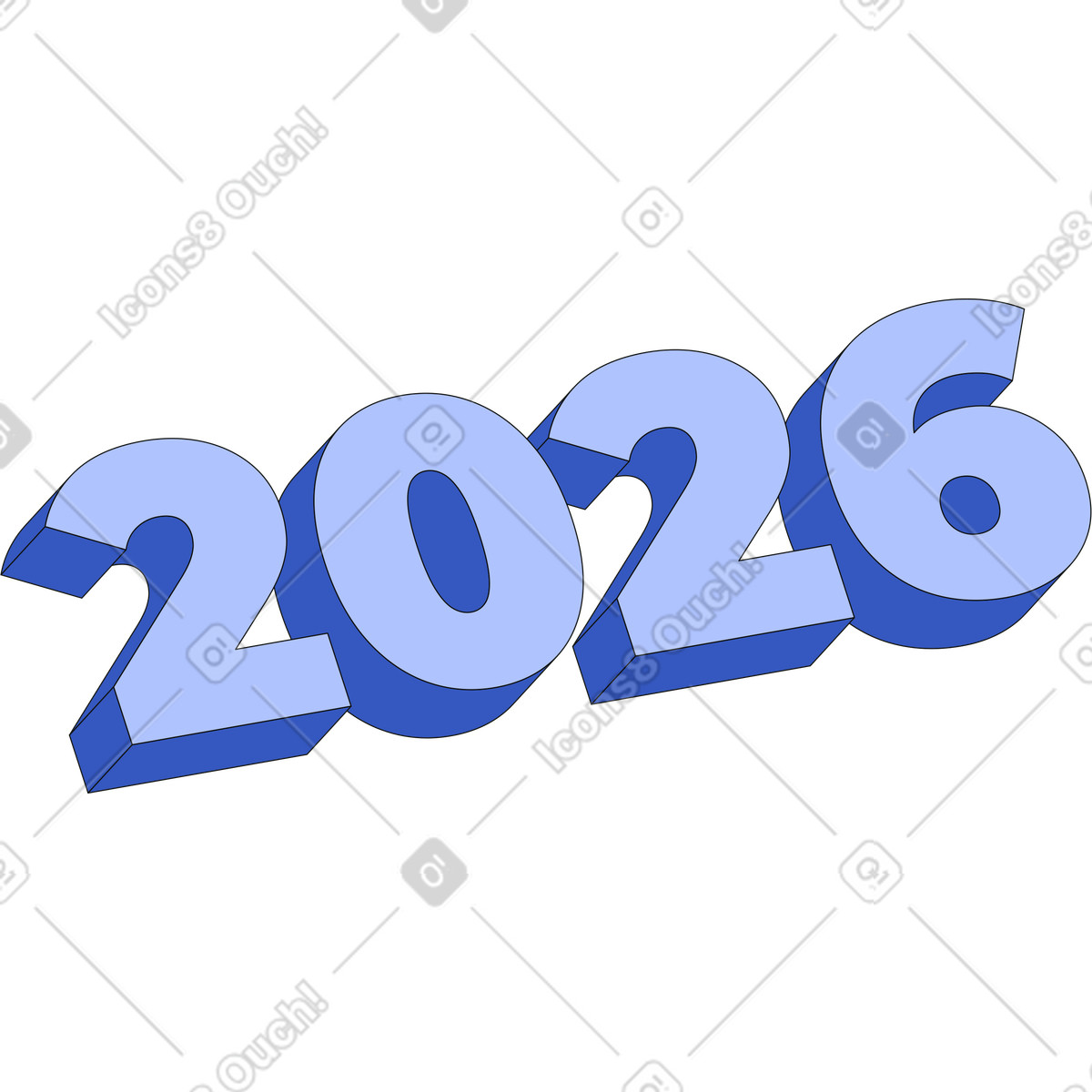 Twenty six year text illustration in Techny style download in PNG, SVG