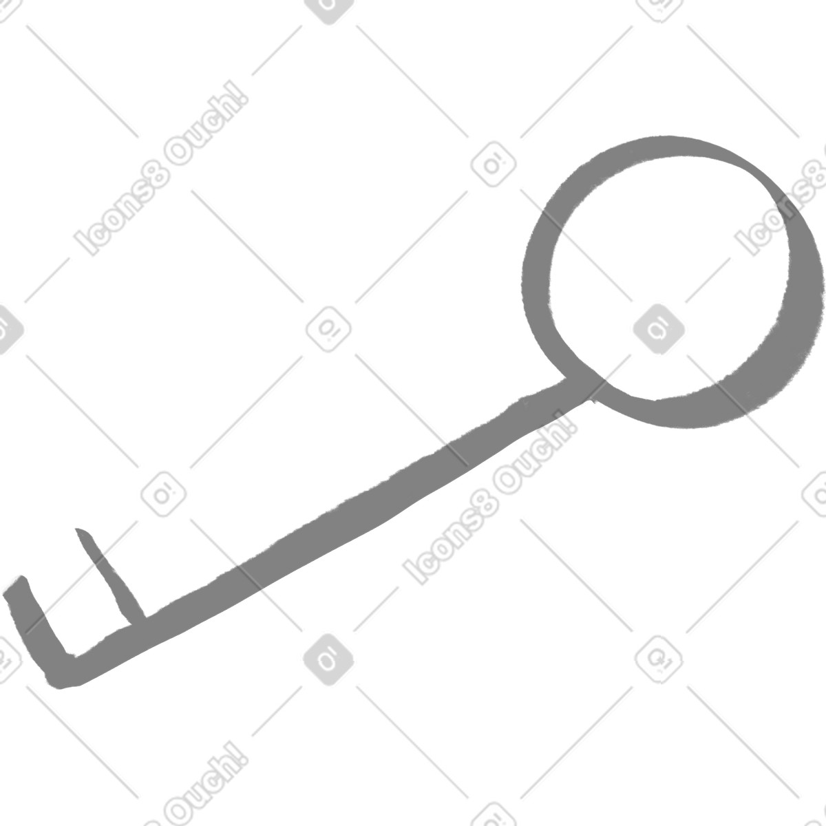 Illustration Grosse clé grise dans le style Company à télécharger aux formats PNG, SVG
