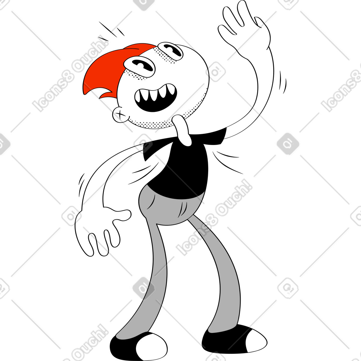 Ilustração de Homem em no estilo Looney para baixar em PNG, SVG