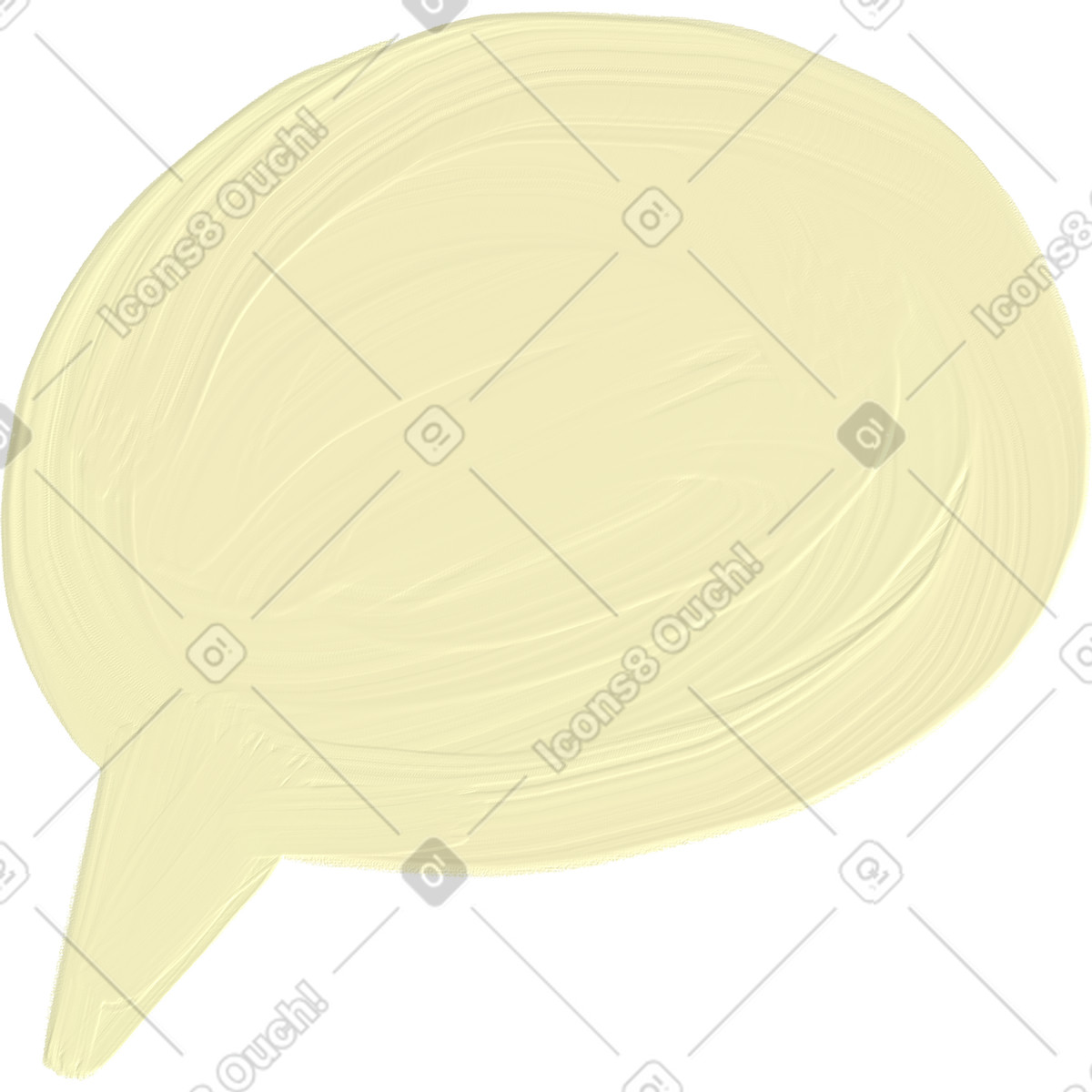 Ilustração de Yellow speech bubble em no estilo Scrapbooking para baixar em PNG, SVG