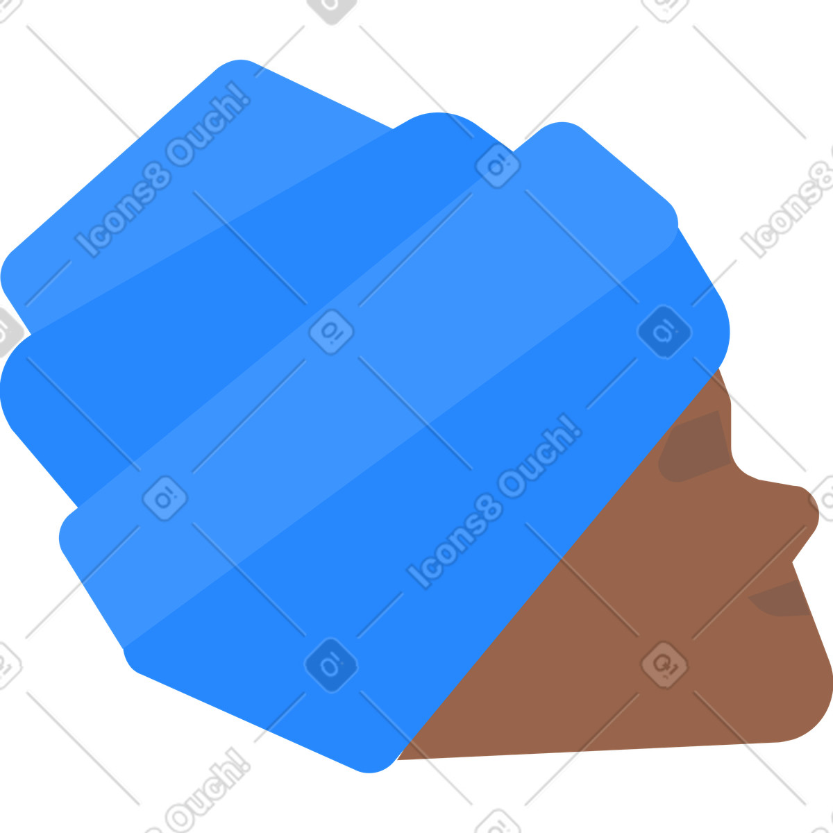 Head in turban illustration Urban style download PNG, SVG
