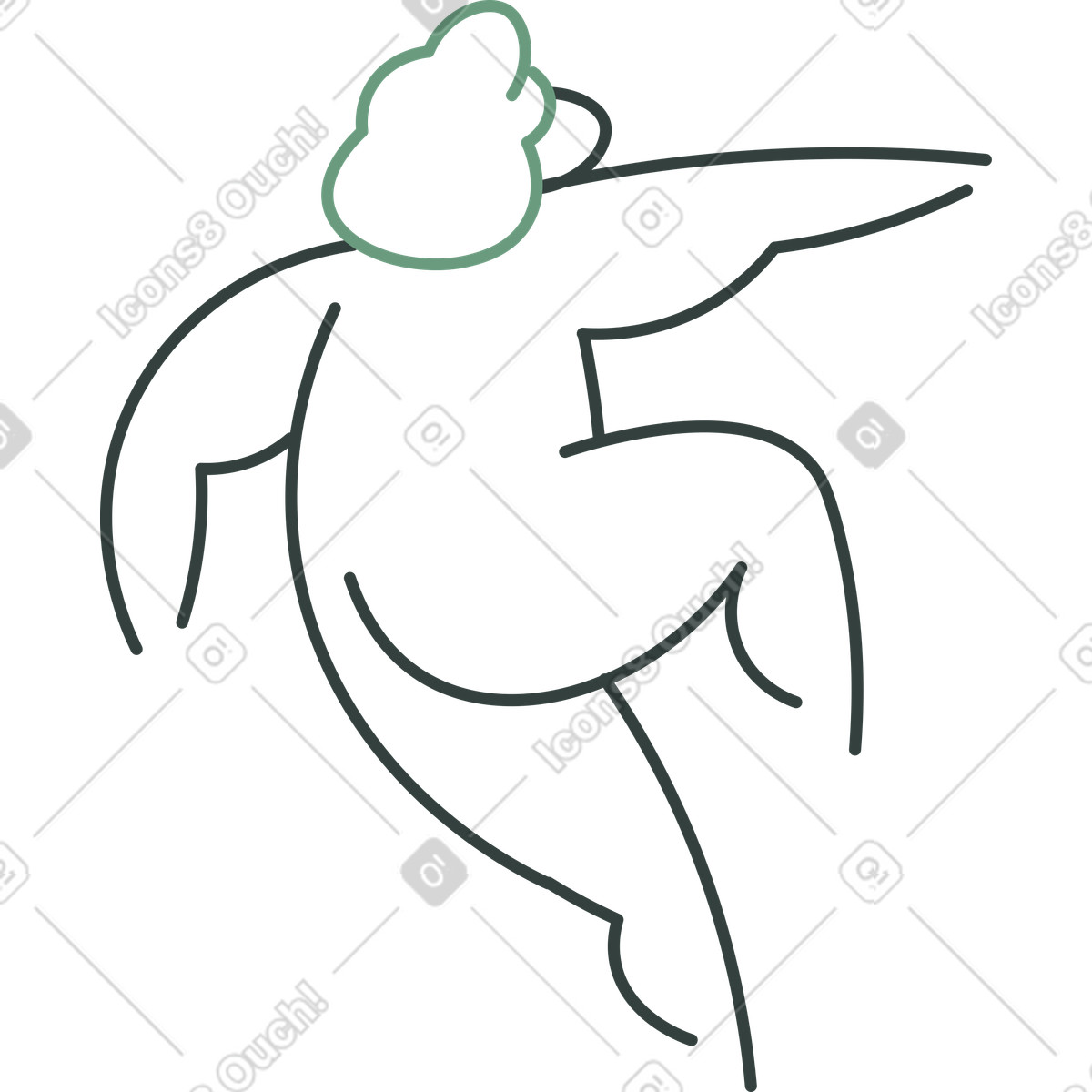 下载 Macaroni 风格的 男子跳 插画，支持 PNG、SVG 格式