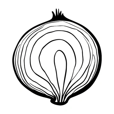 A close-up of an onion sliced in half, revealing its intricate concentric layers. The texture of the onion’s skin is visible, with delicate lines and subtle details that emphasize its structure. Each layer showcases varying widths and patterns, creating a sense of depth. The surface of the cut onion appears smooth, with a glossy sheen reflecting light. The background is minimalist, allowing the focus to remain solely on the onion’s layering and contours.