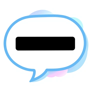 A speech bubble with a rounded shape is centrally positioned. Inside the speech bubble, a solid black censor bar runs horizontally through the middle, obscuring any text that might be inside. The background features a soft gradient of pastel colors, adding depth to the image. The edges of the speech bubble are smooth and well-defined, contrasting against the vibrant backdrop.